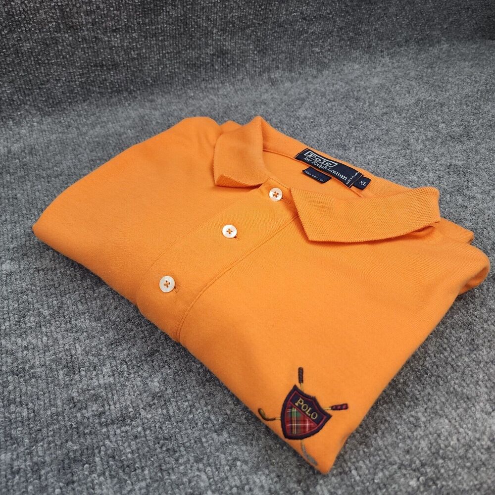Polo Ralph Lauren Shirt Mens XL Orange Golf Crest Polo Amelia Island Plantation